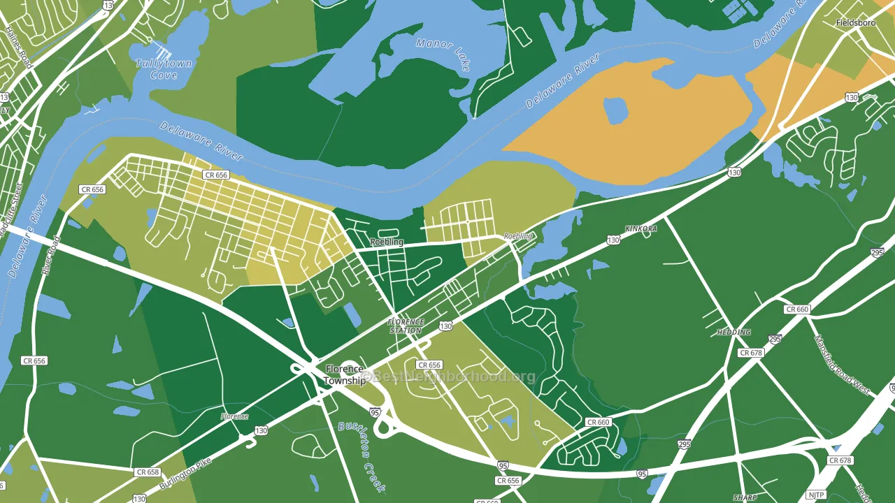 08554, NJ block-group voter-turnout map