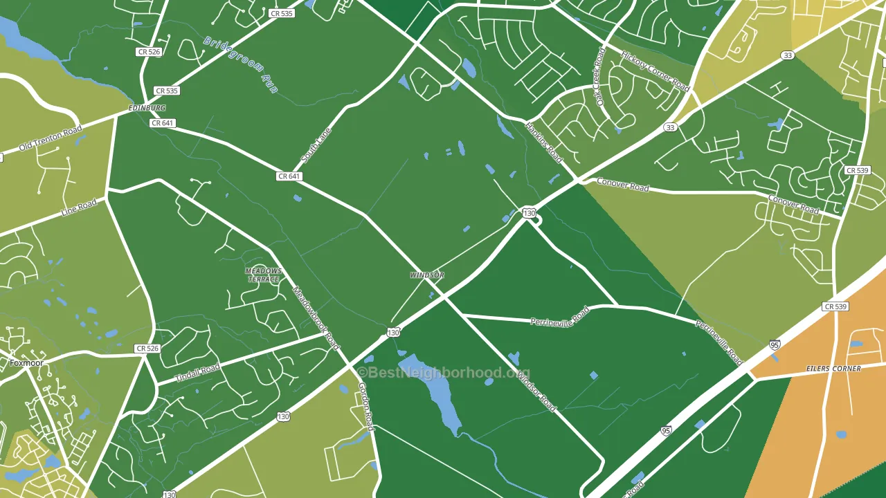 08561, NJ block-group voter-turnout map