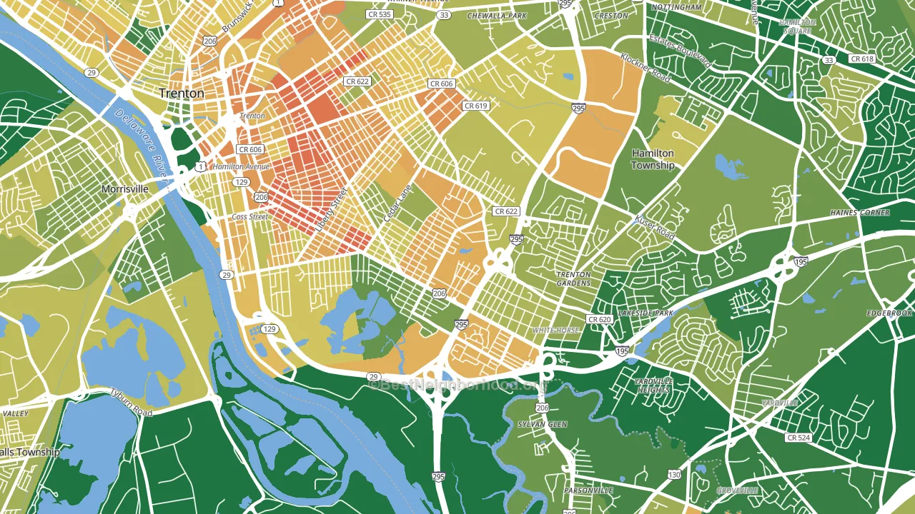 08610, NJ block-group voter-turnout map