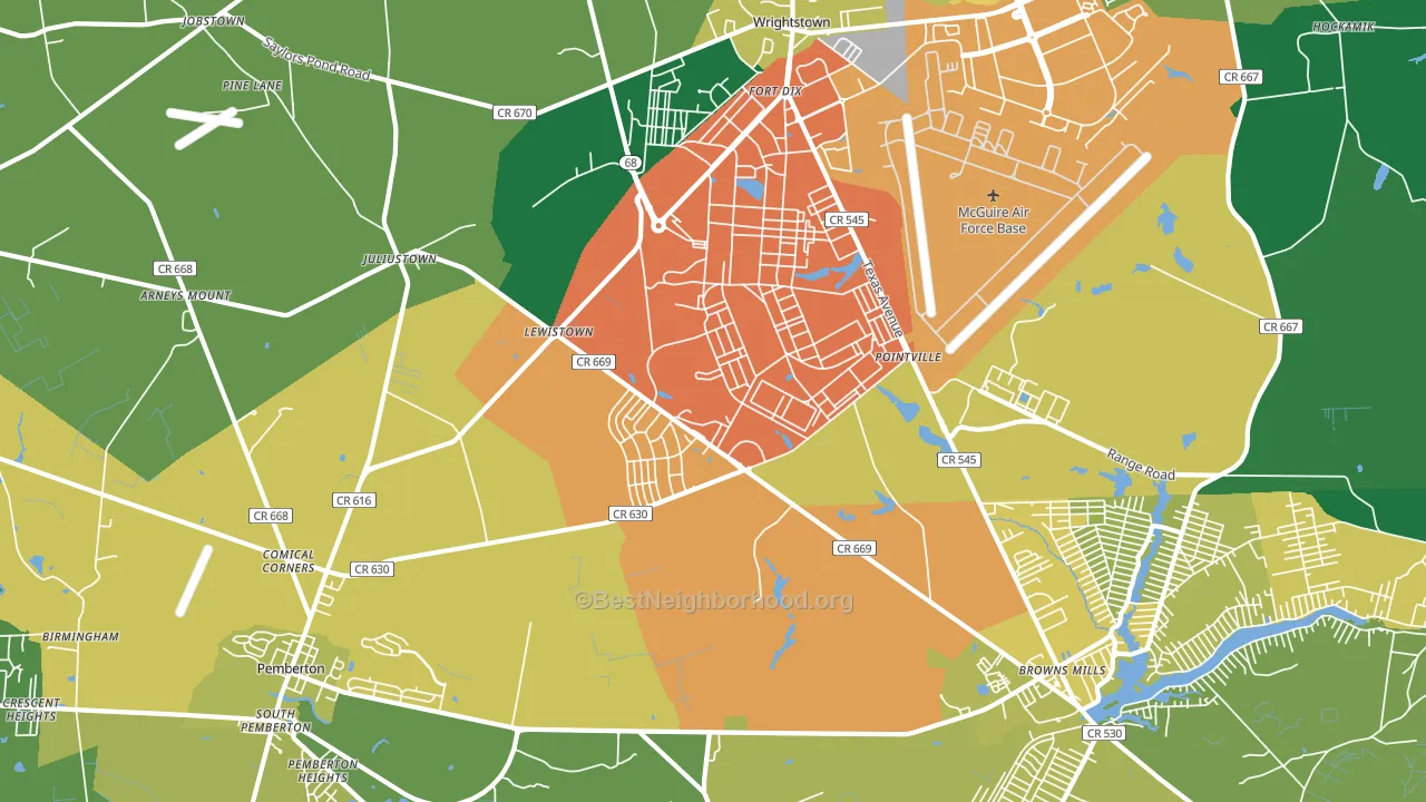 08640, NJ block-group voter-turnout map