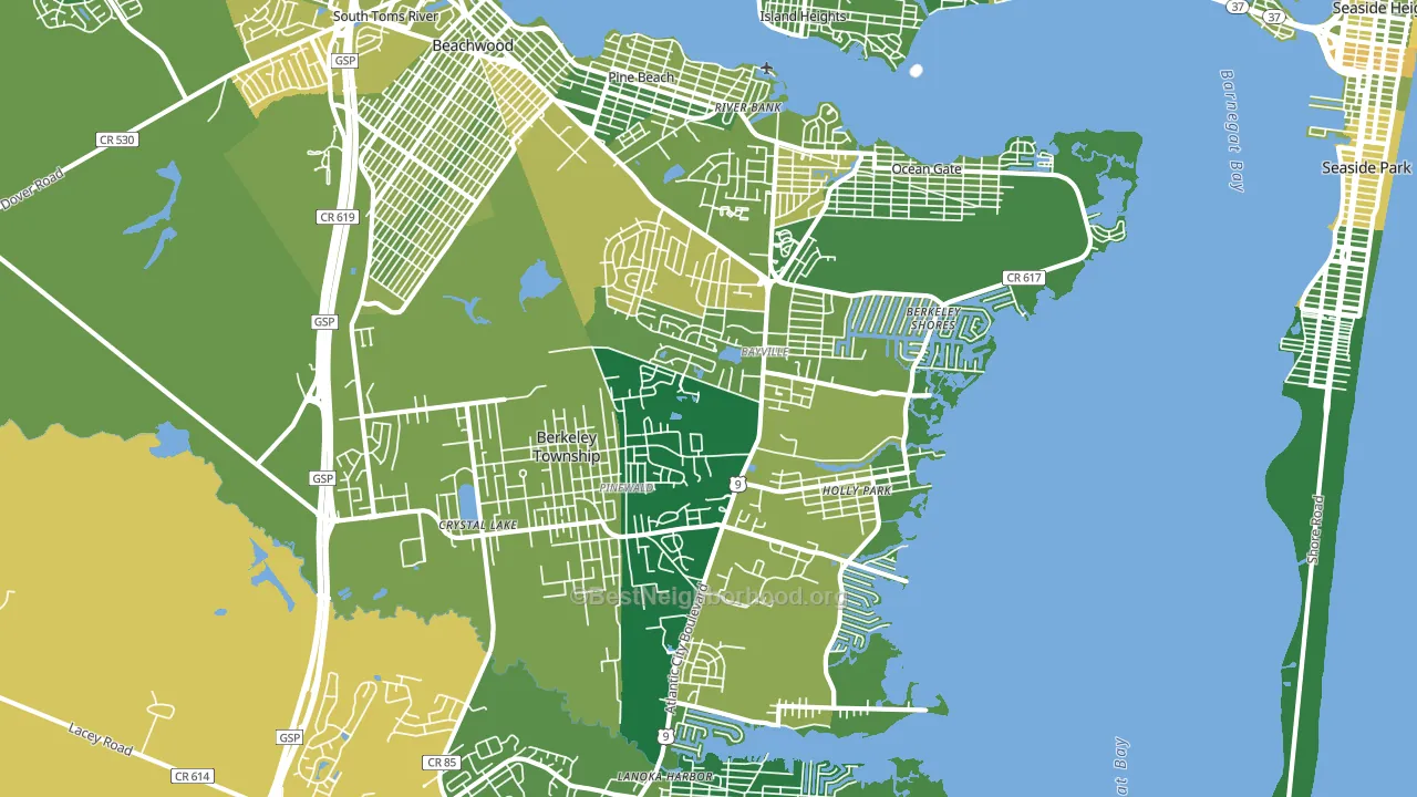 08721, NJ block-group voter-turnout map