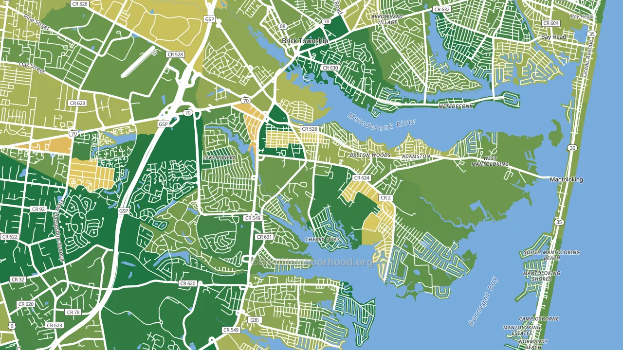 08723, NJ block-group voter-turnout map