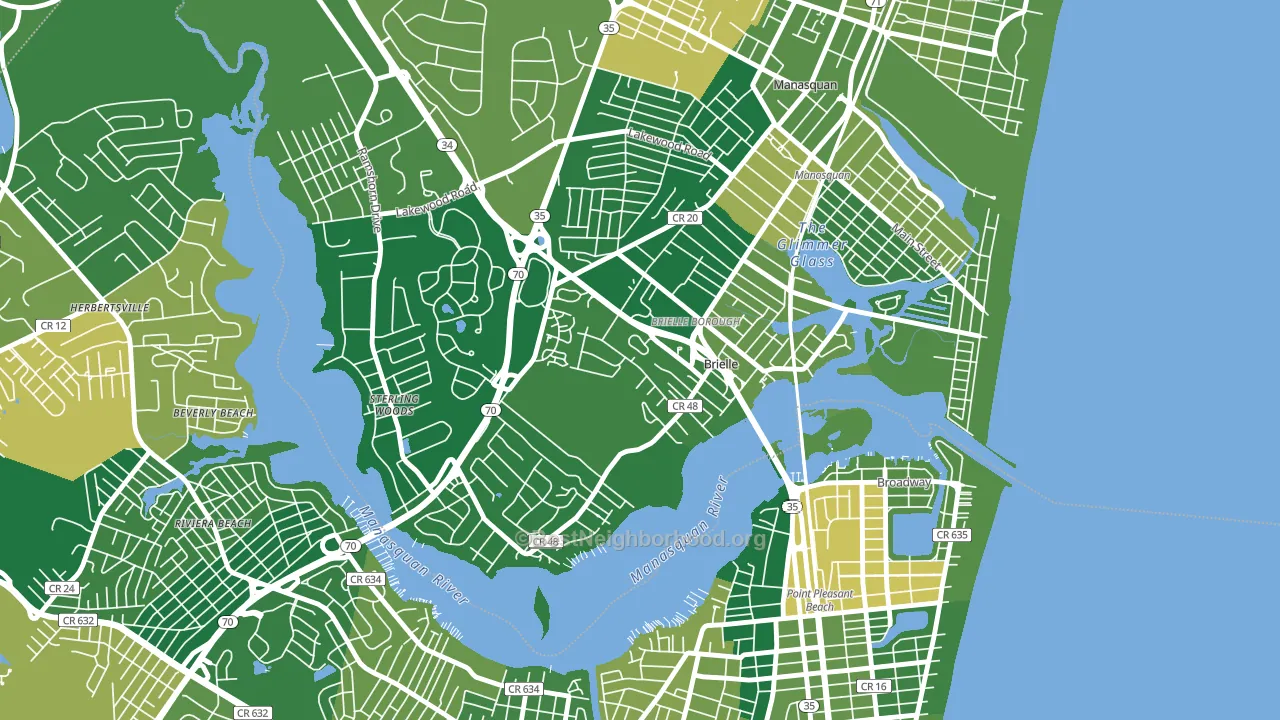 08730, NJ block-group voter-turnout map