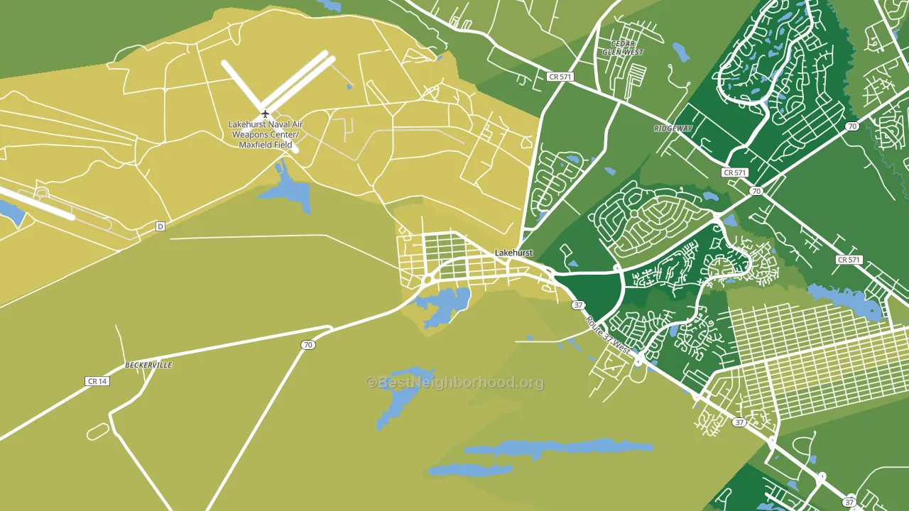 08733, NJ block-group voter-turnout map