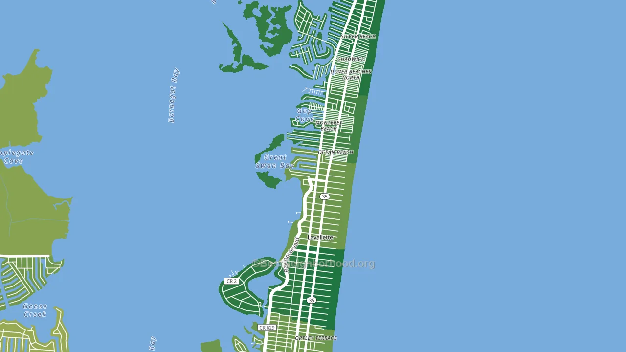 08735, NJ block-group voter-turnout map