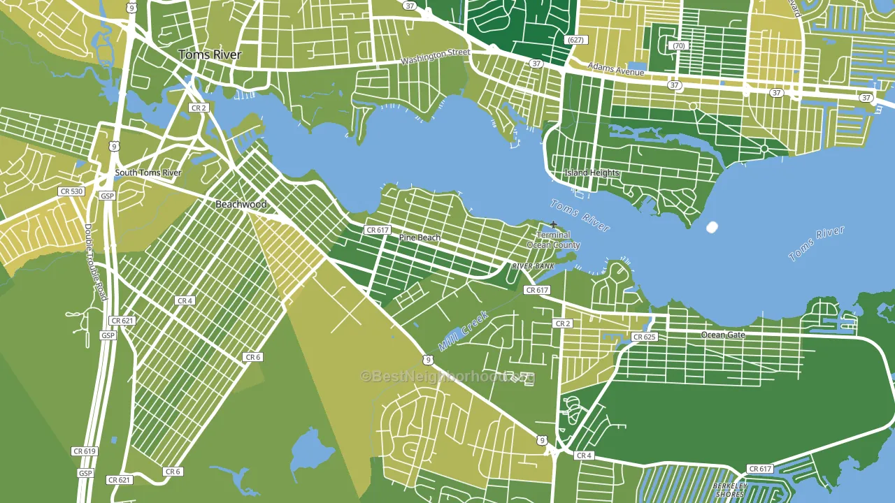 08741, NJ block-group voter-turnout map