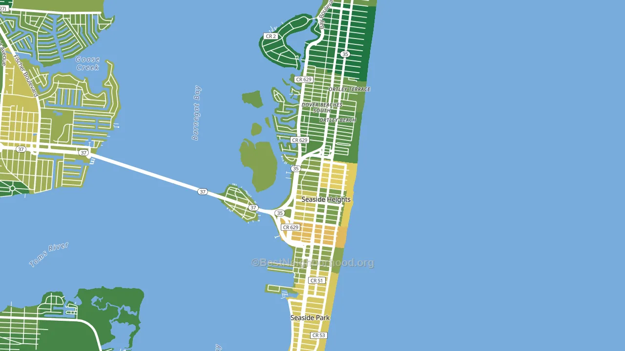 08751, NJ block-group voter-turnout map