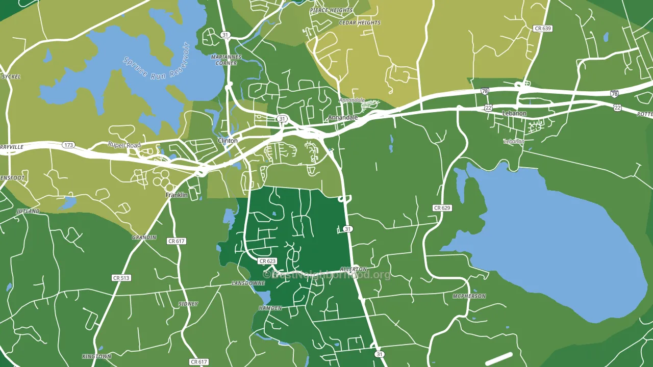 08801, NJ block-group voter-turnout map