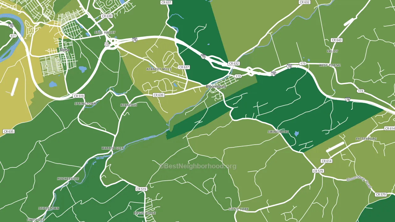 08804, NJ block-group voter-turnout map