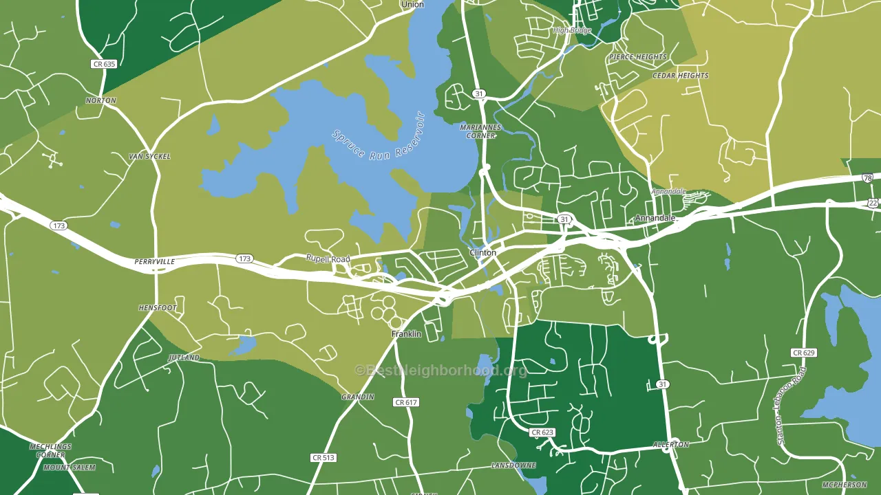 08809, NJ block-group voter-turnout map