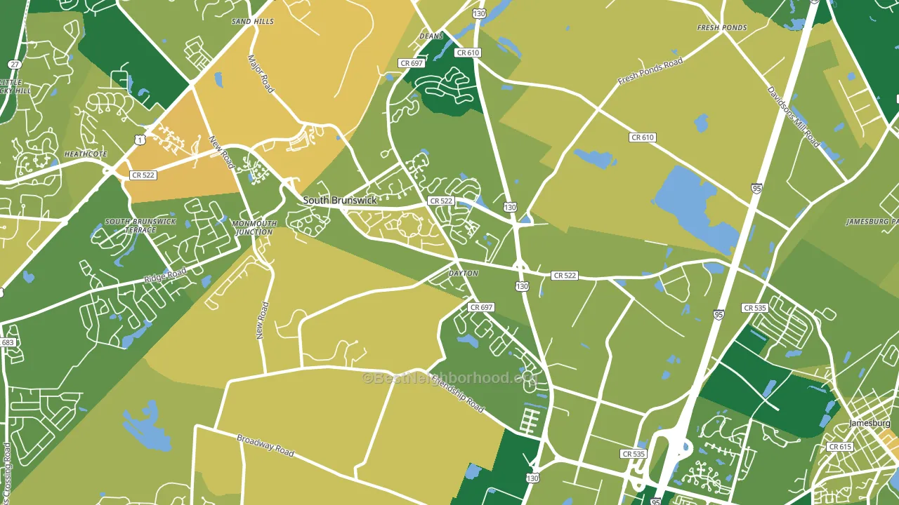 08810, NJ block-group voter-turnout map