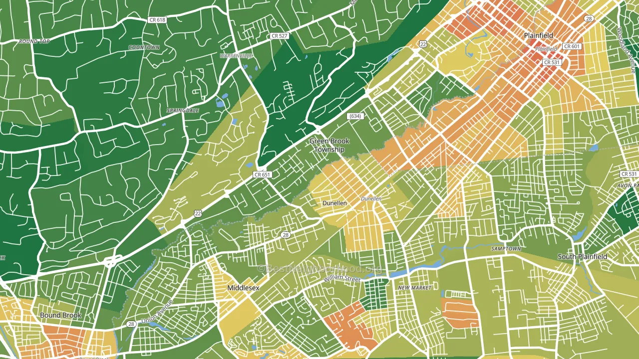 08812, NJ block-group voter-turnout map