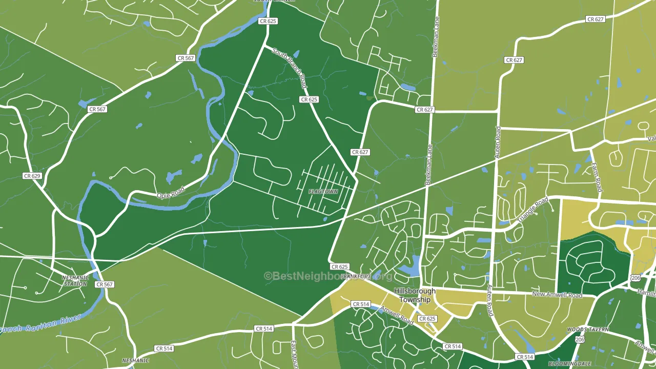 08821, NJ block-group voter-turnout map