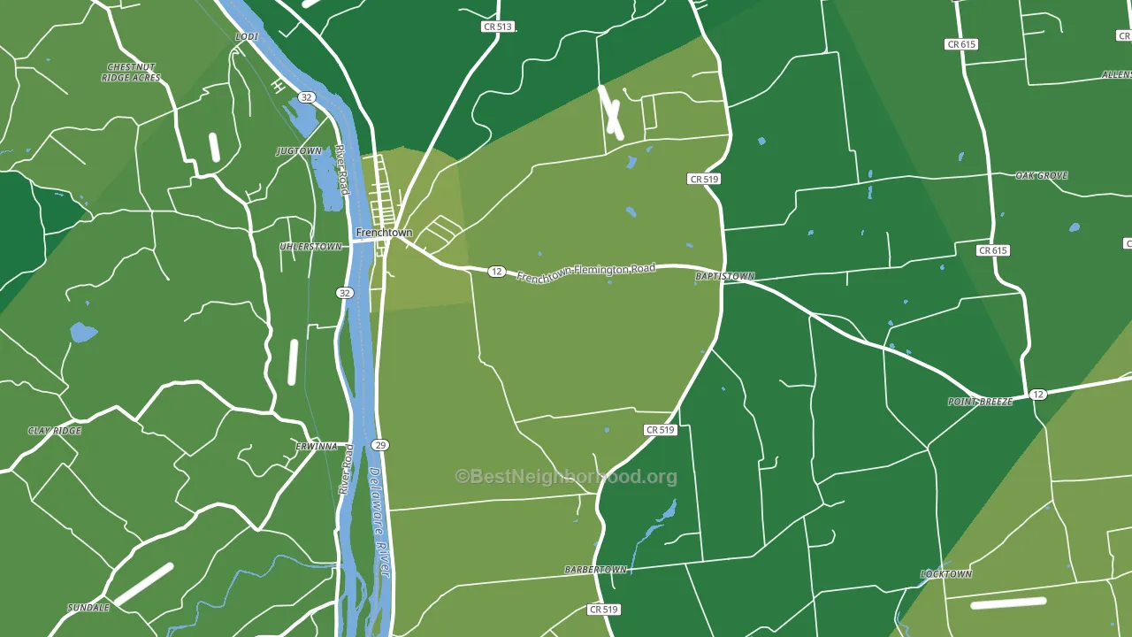 08825, NJ block-group voter-turnout map