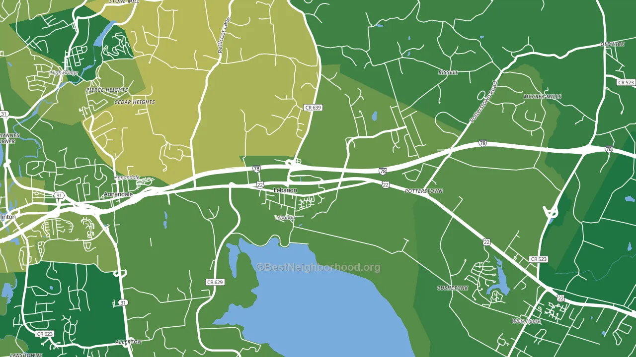 08833, NJ block-group voter-turnout map