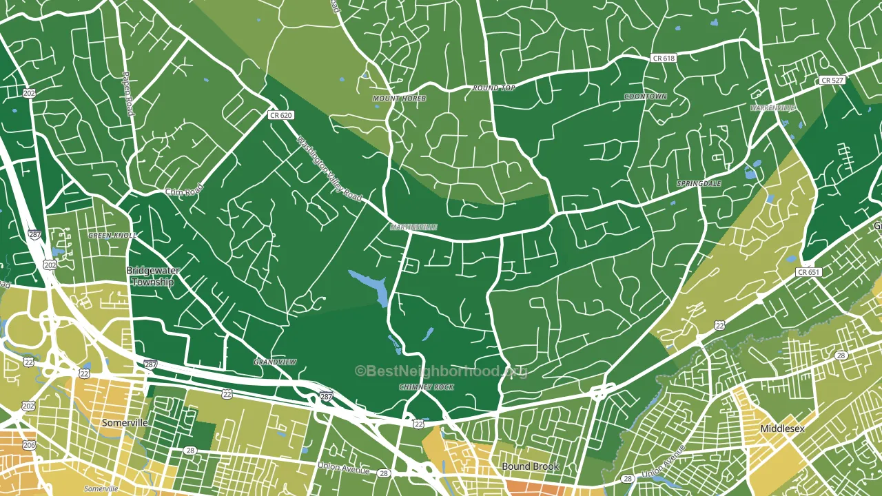 08836, NJ block-group voter-turnout map