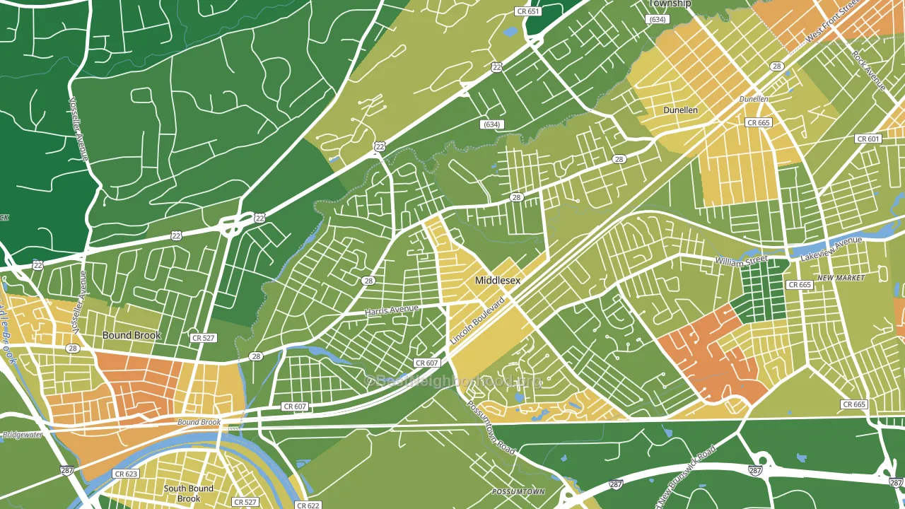 08846, NJ block-group voter-turnout map