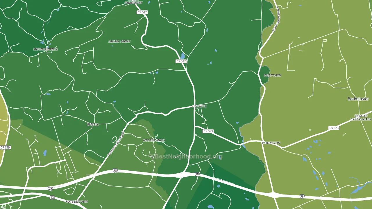 08858, NJ block-group voter-turnout map