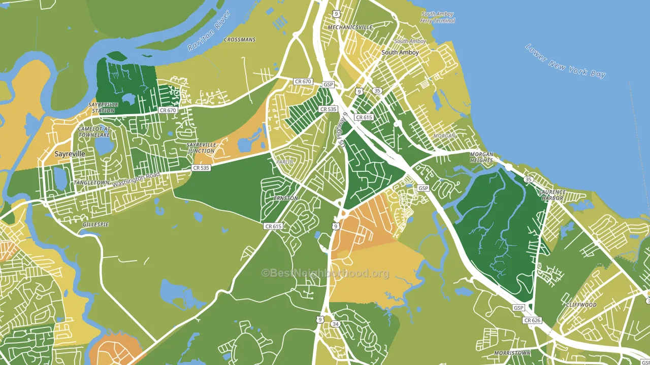 08859, NJ block-group voter-turnout map