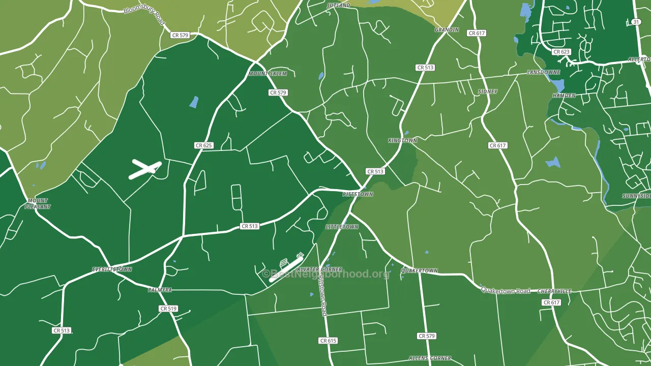 08867, NJ block-group voter-turnout map