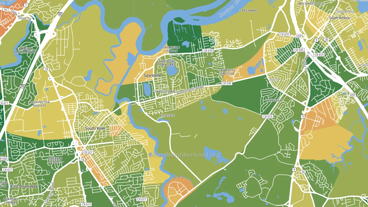 08872, NJ block-group voter-turnout map