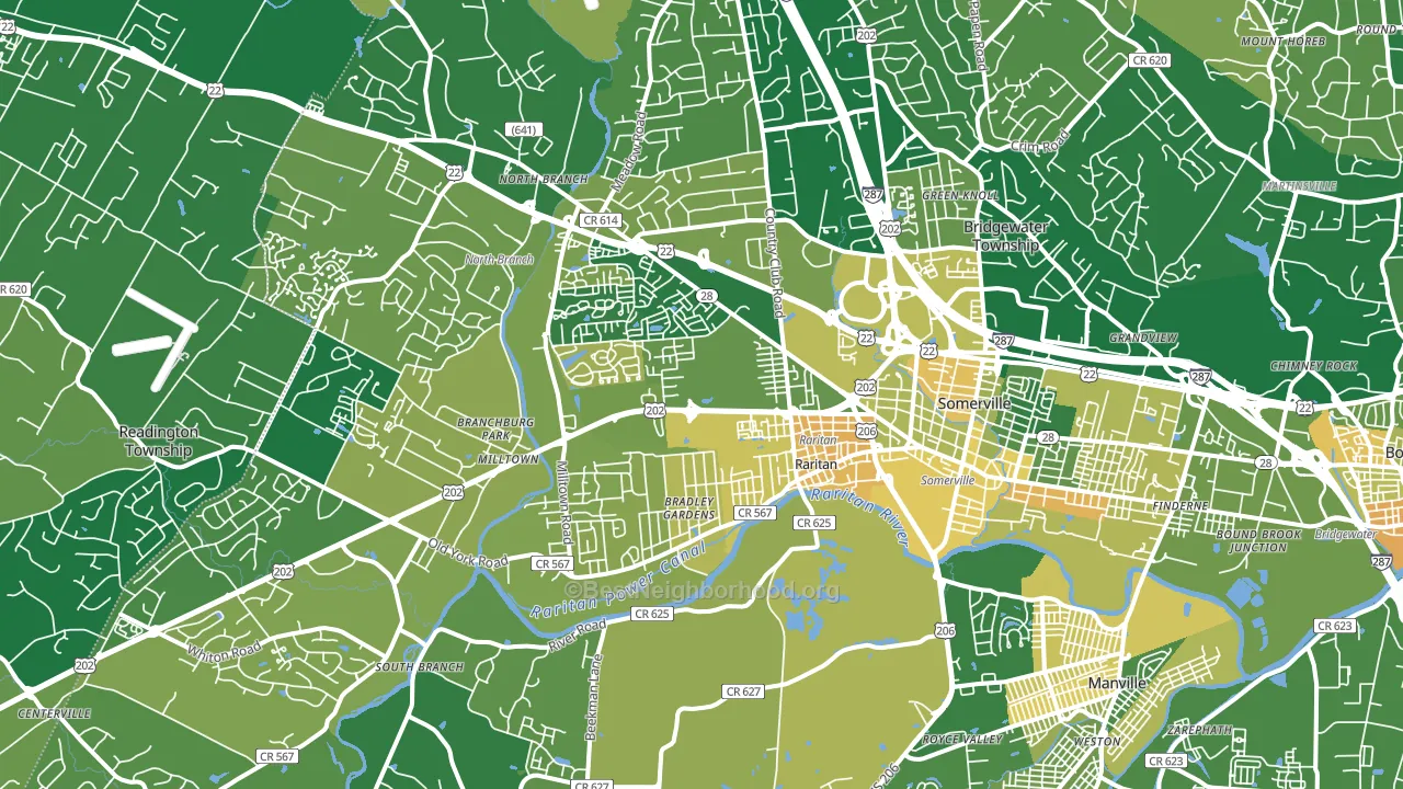 08876, NJ block-group voter-turnout map
