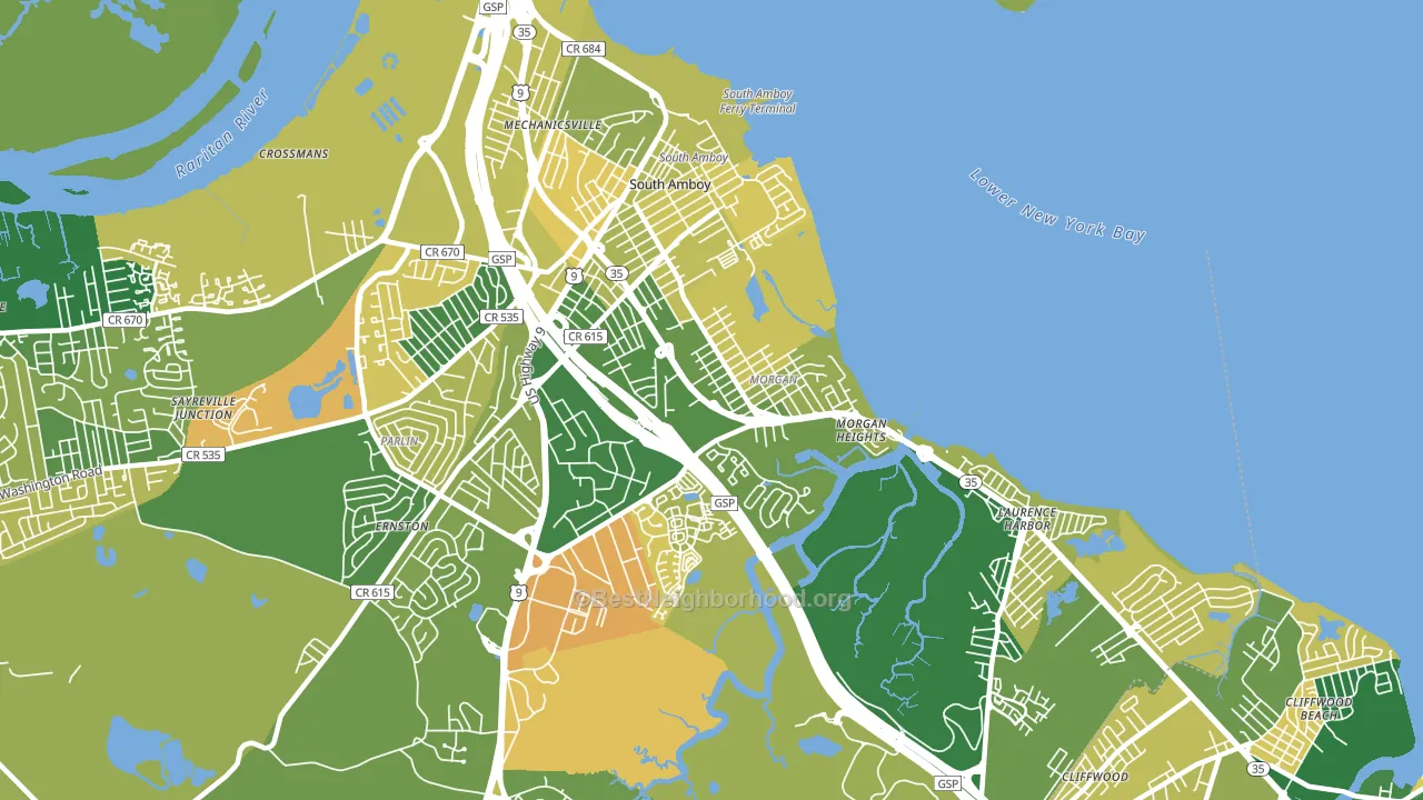 08879, NJ block-group voter-turnout map