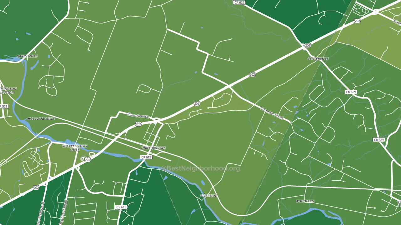 08887, NJ block-group voter-turnout map