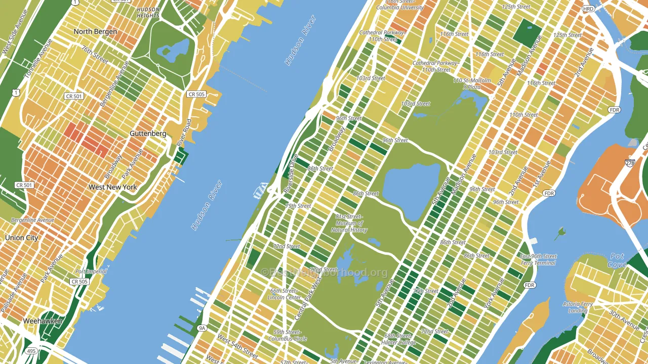 10024, NY block-group voter-turnout map