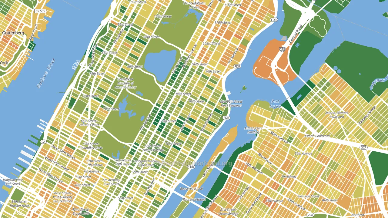 10028, NY block-group voter-turnout map