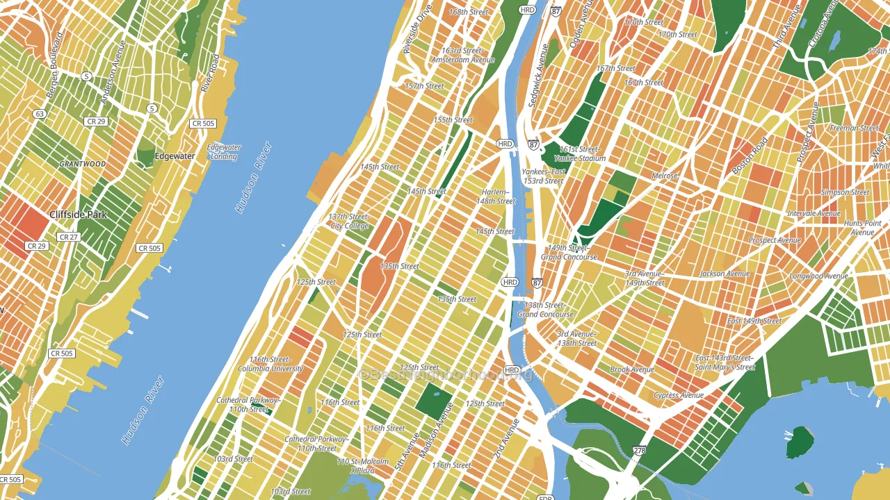 10030, NY block-group voter-turnout map