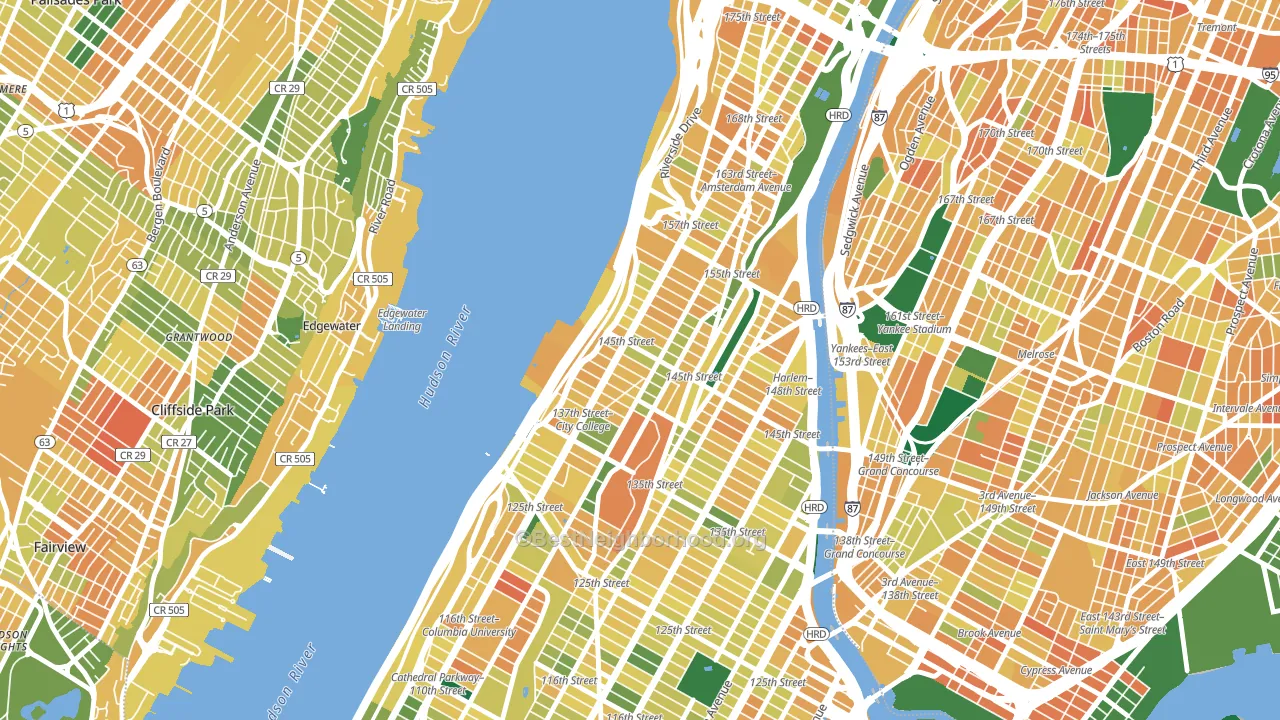 10031, NY block-group voter-turnout map