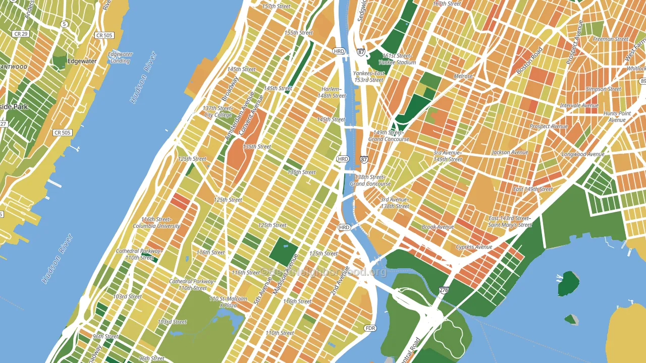 10037, NY block-group voter-turnout map