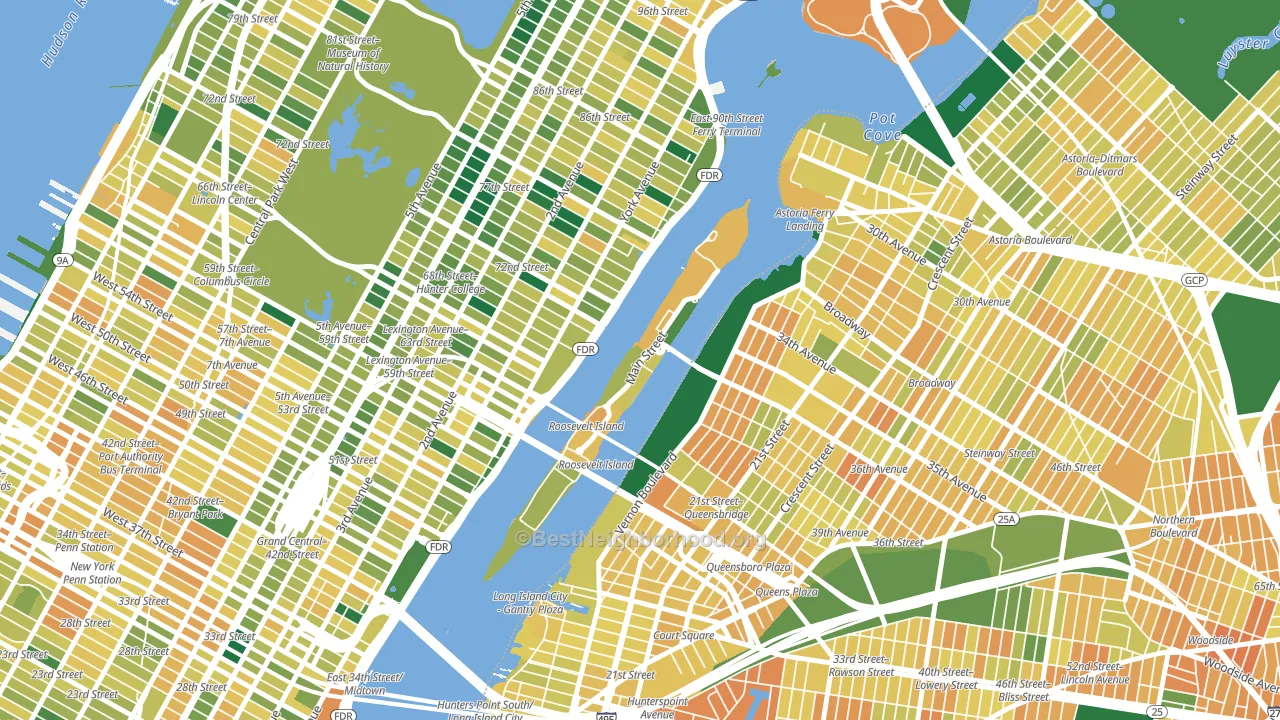 10044, NY block-group voter-turnout map