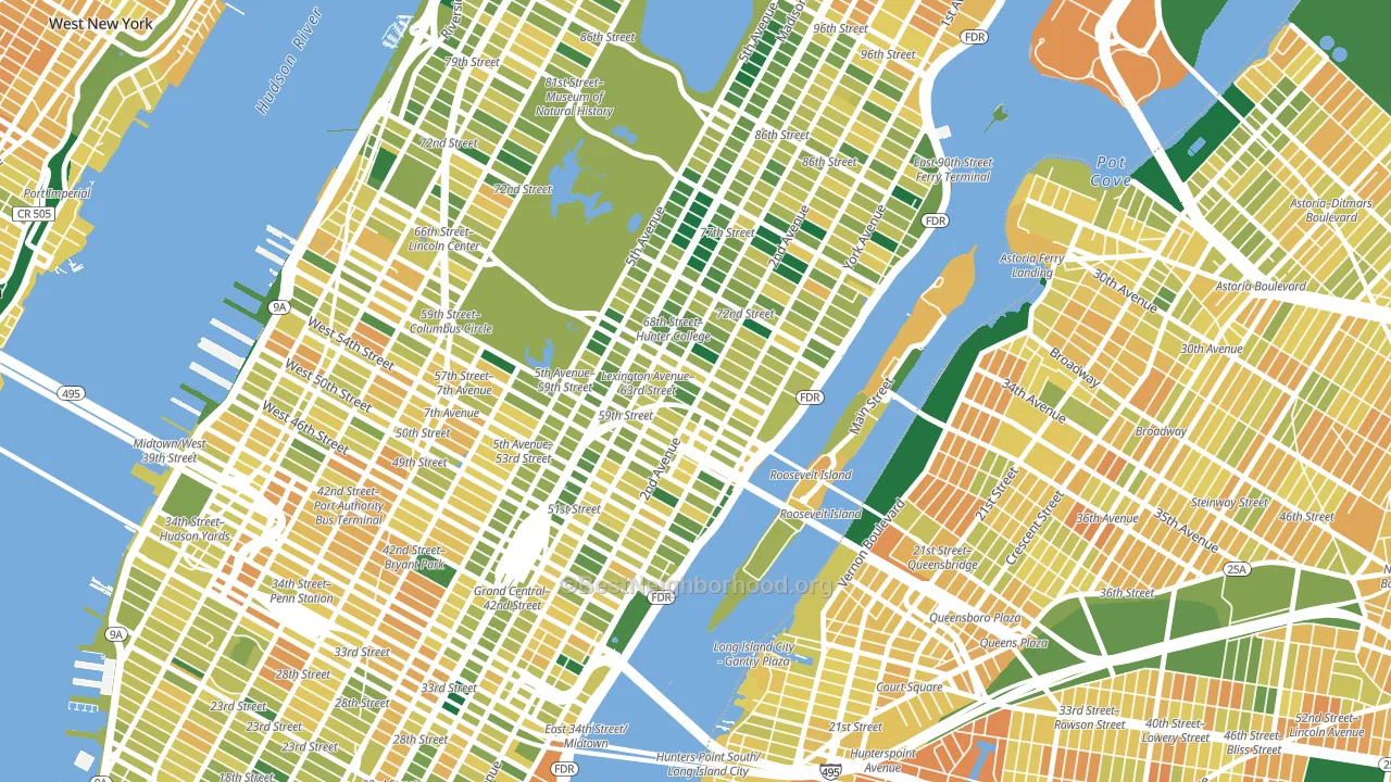 10065, NY block-group voter-turnout map