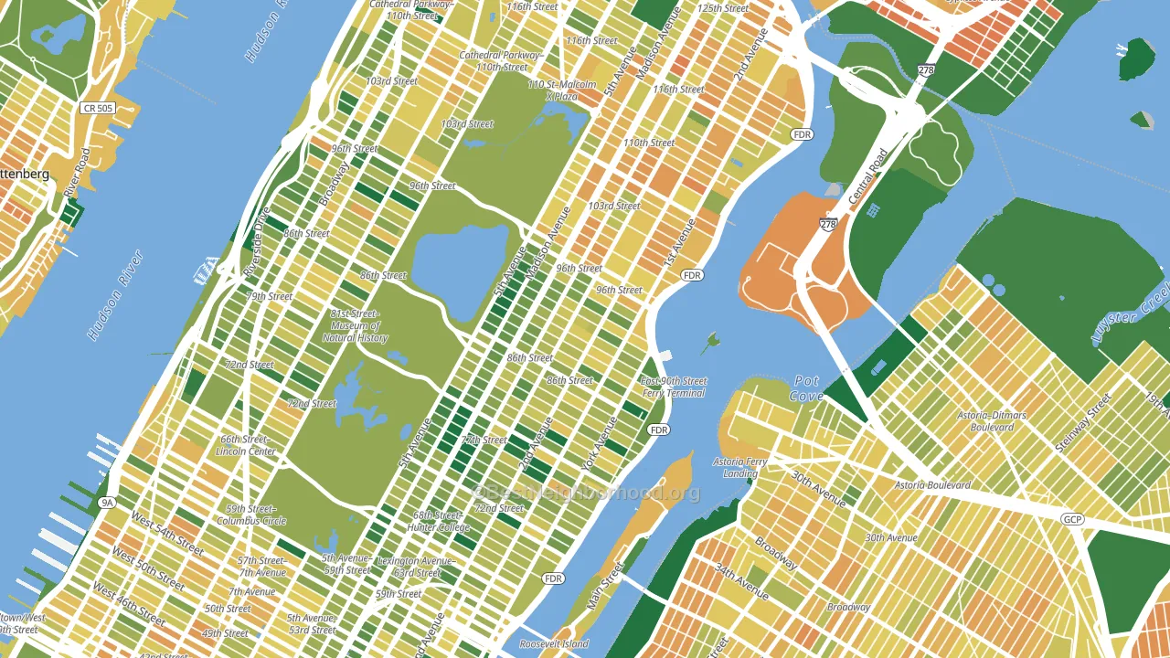 10128, NY block-group voter-turnout map