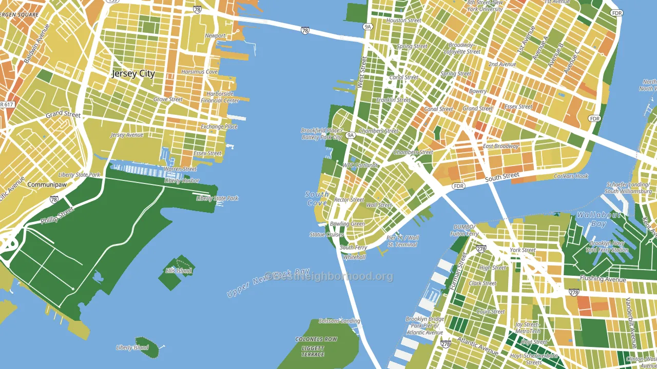 10280, NY block-group voter-turnout map