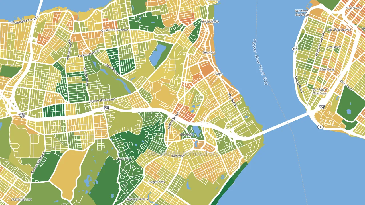 10304, NY block-group voter-turnout map