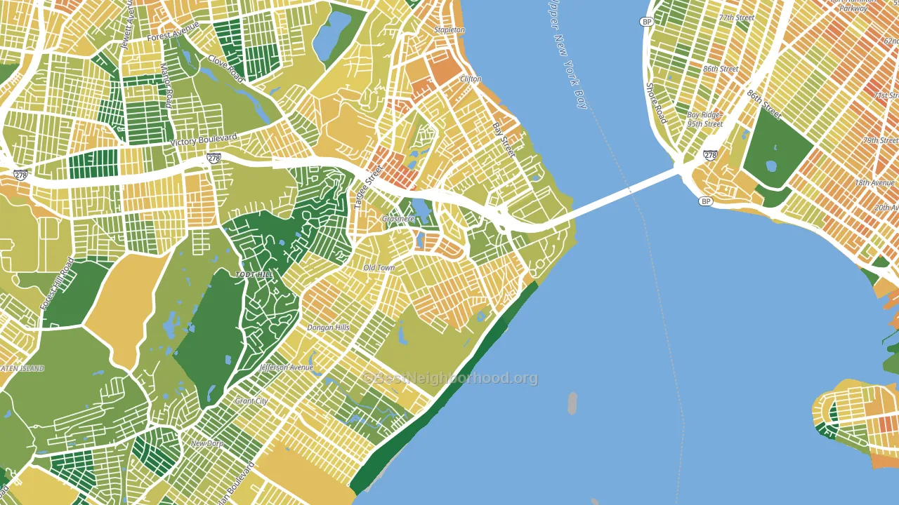 10305, NY block-group voter-turnout map