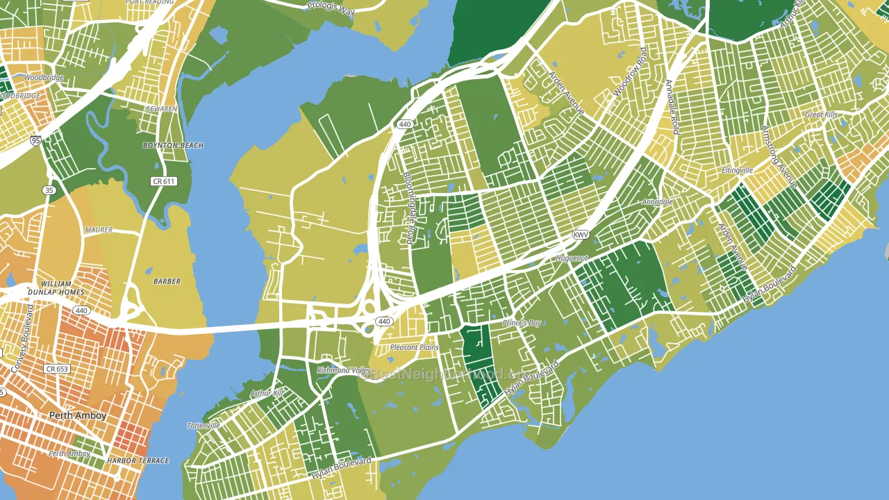 10309, NY block-group voter-turnout map