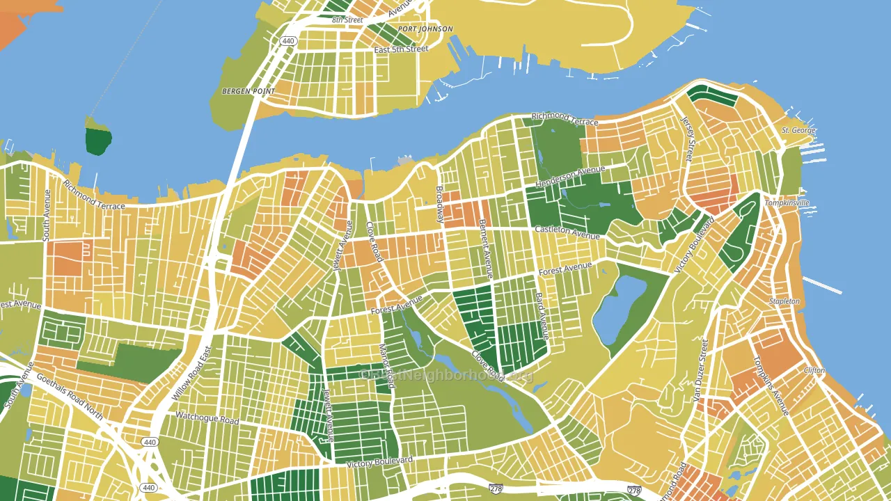 10310, NY block-group voter-turnout map