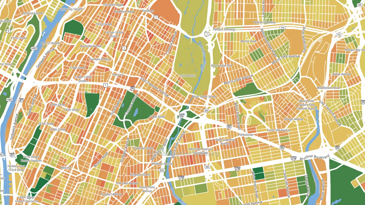 10460, NY block-group voter-turnout map