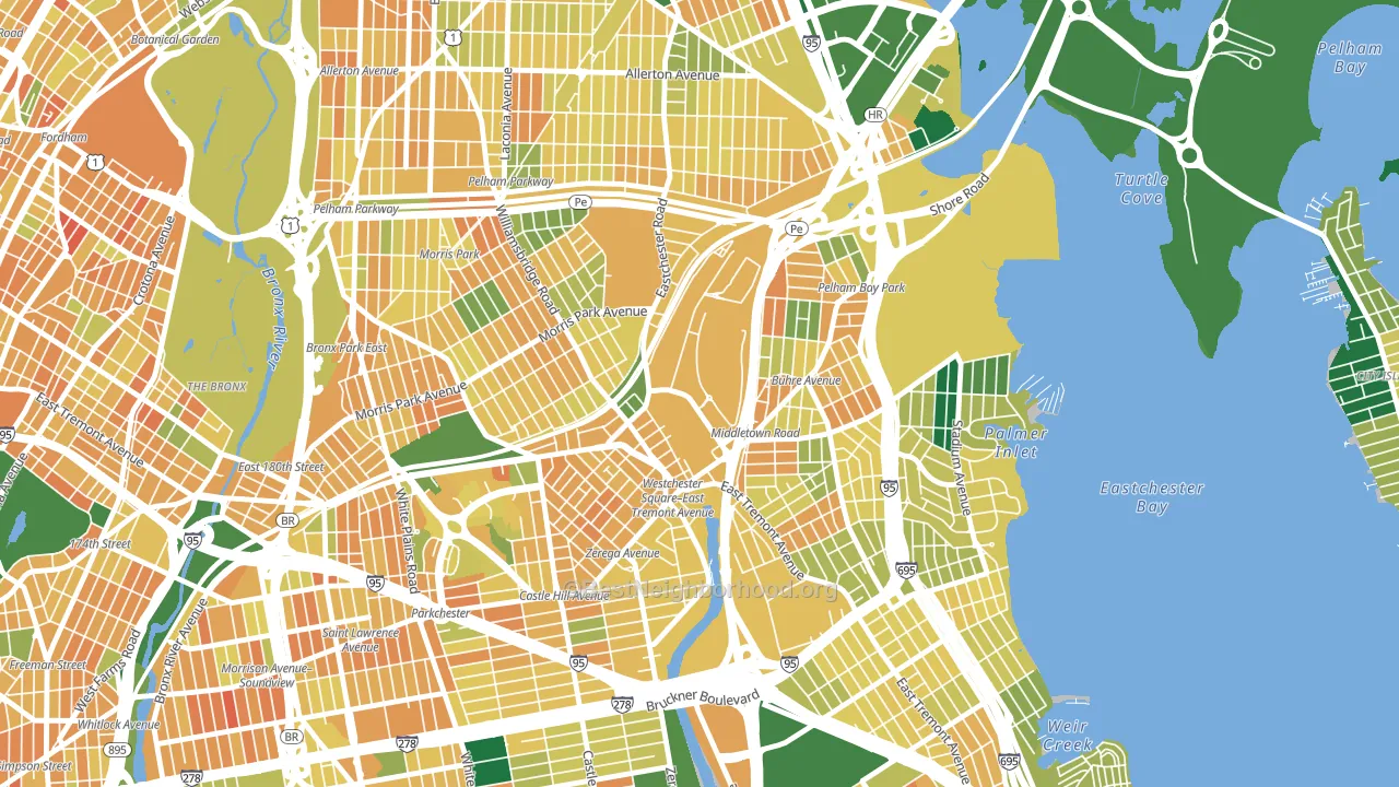 10461, NY block-group voter-turnout map