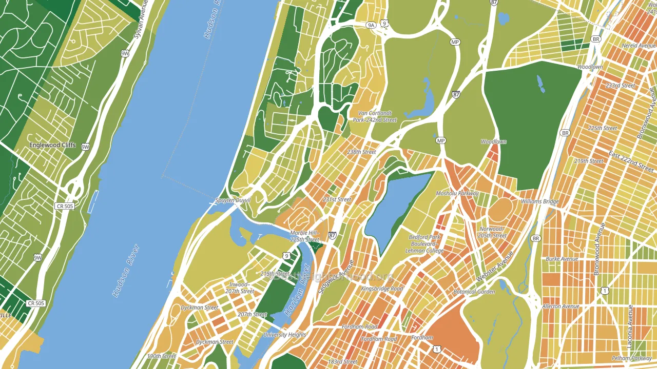 10463, NY block-group voter-turnout map