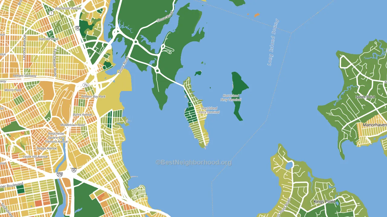 10464, NY block-group voter-turnout map
