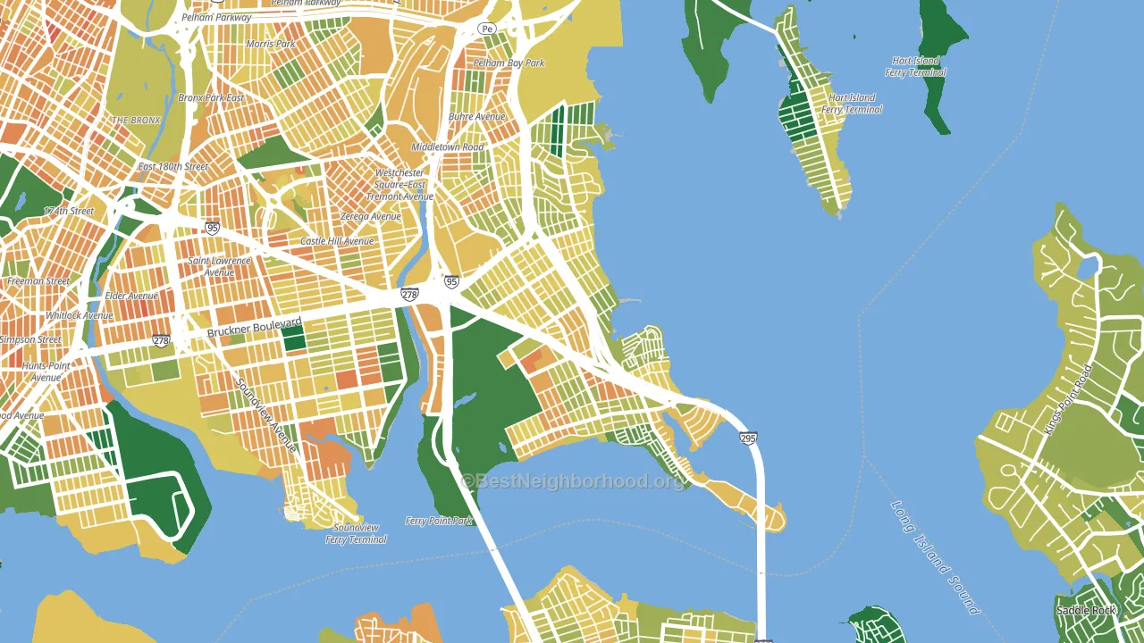 10465, NY block-group voter-turnout map