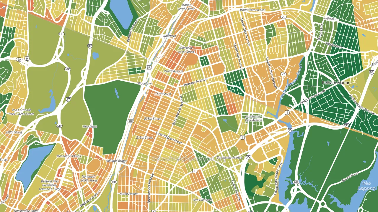10466, NY block-group voter-turnout map