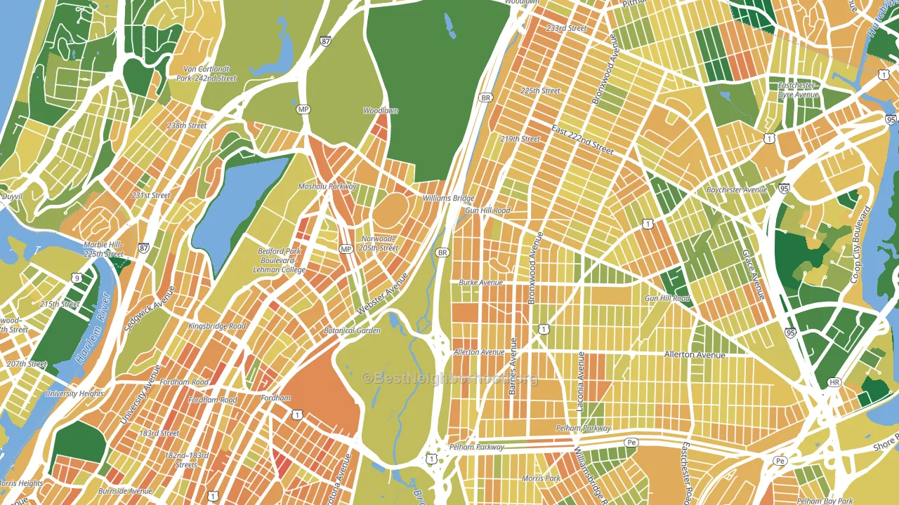 10467, NY block-group voter-turnout map