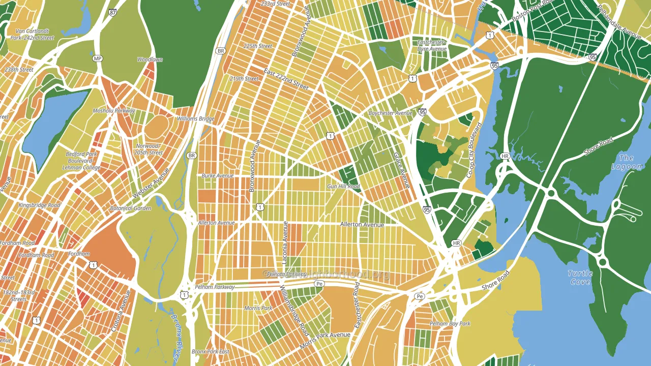 10469, NY block-group voter-turnout map