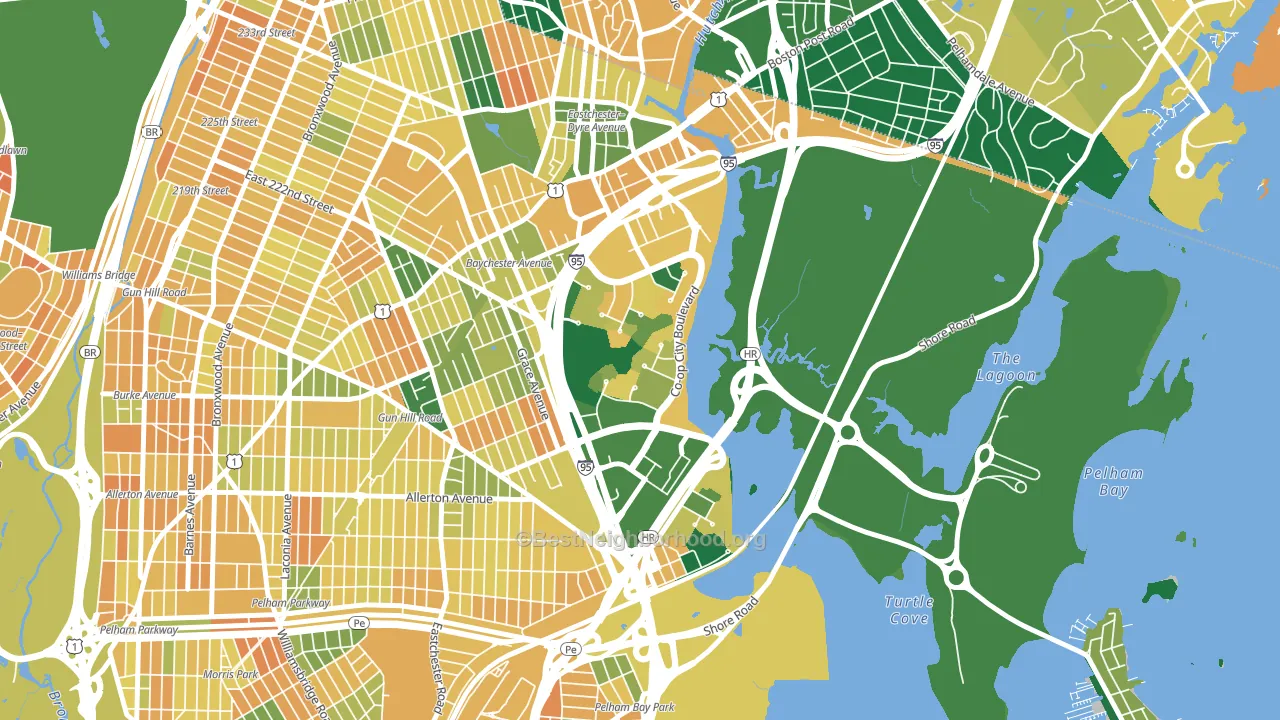 10475, NY block-group voter-turnout map